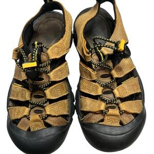 KEEN Newport Women's SZ 6 Hiking Sandals‎ SM0109 Bison Brown Leather Waterproof